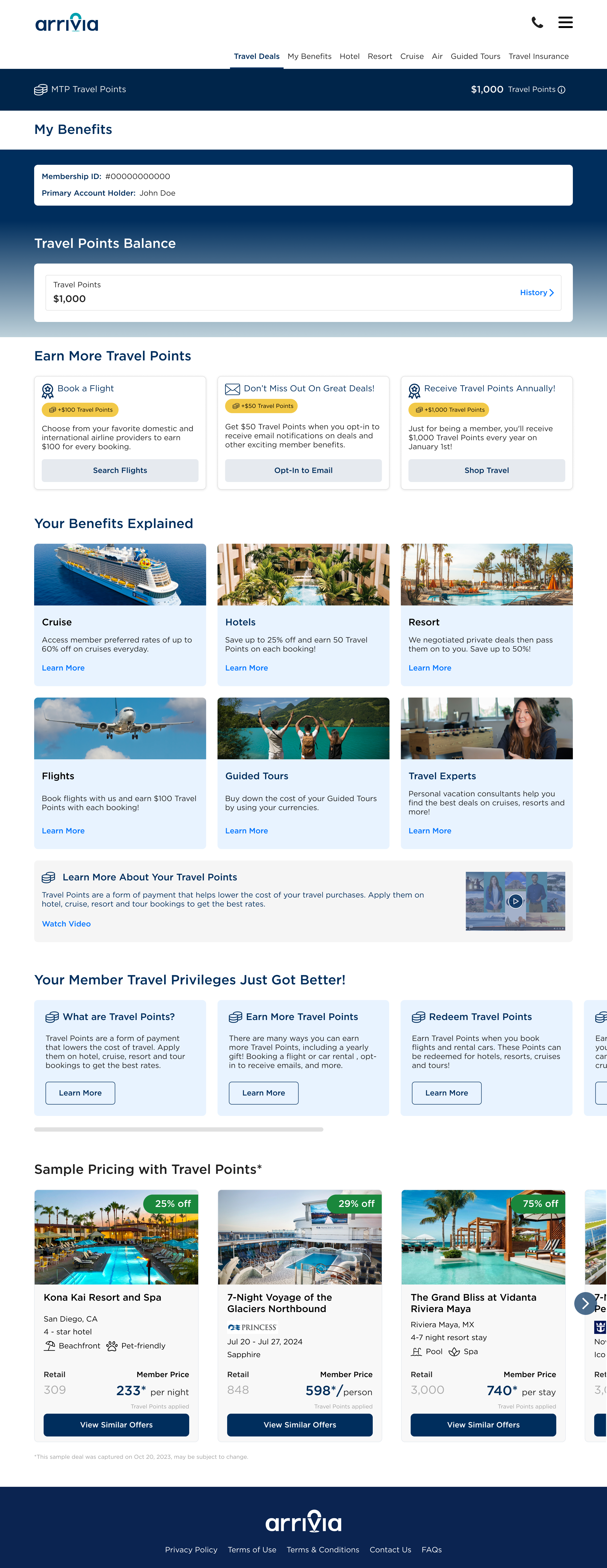 My benefits page